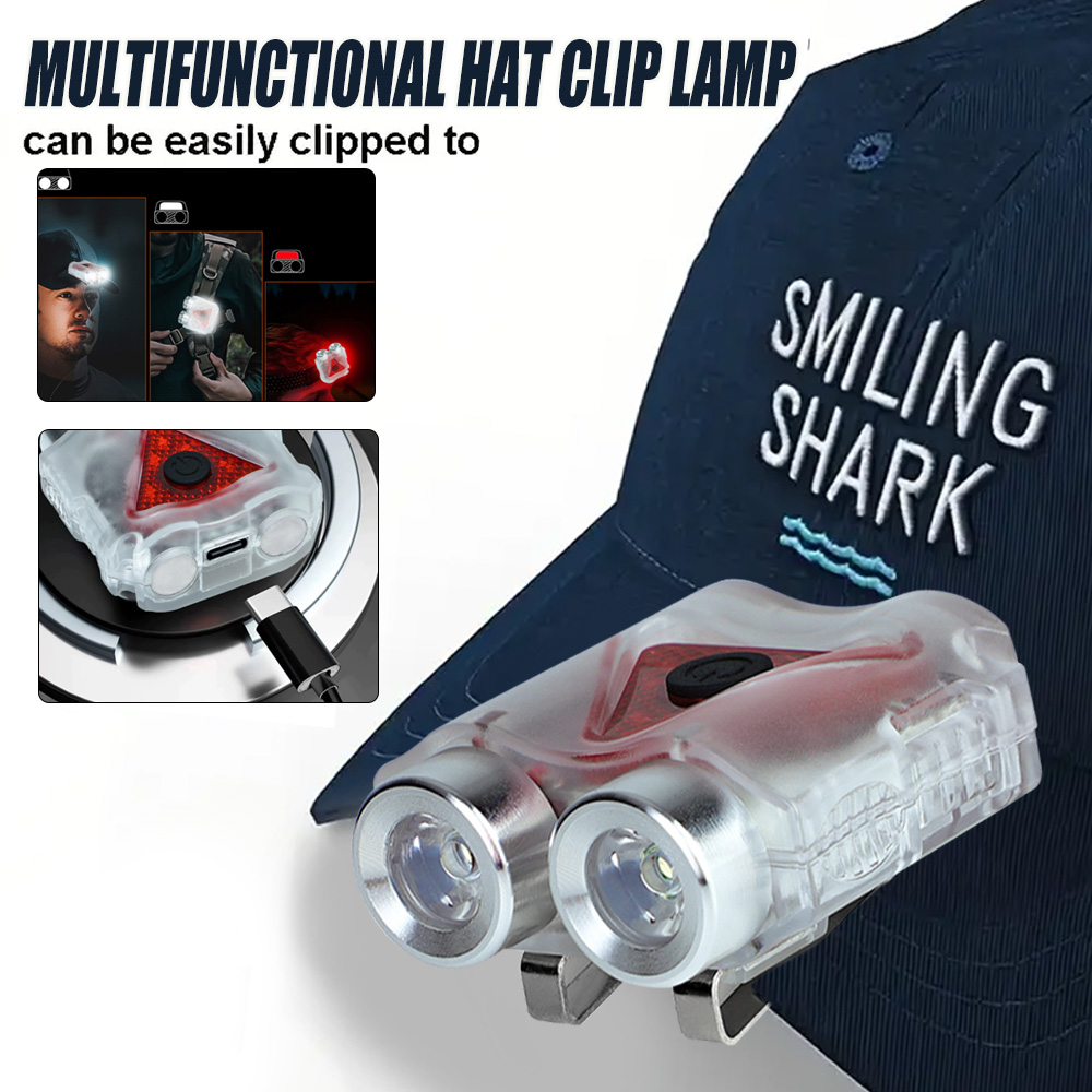 Outdoor Camping Hat - Rechargeable Hands-Free Led Headlamp,Waterproof Keychain Magnet
