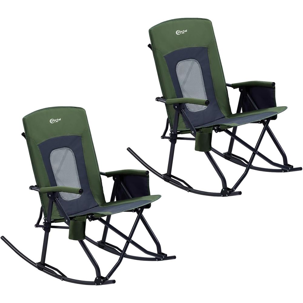 Outdoor Camping Rocker - Oversized olding Rocking Camping Chair Portale