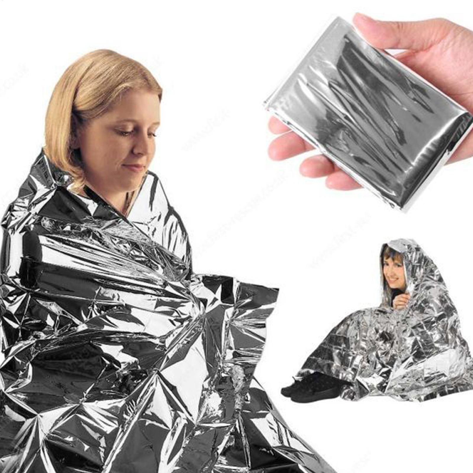 Survival Kit - 1PC Emergency Blanket Windproof Waterproof Foil