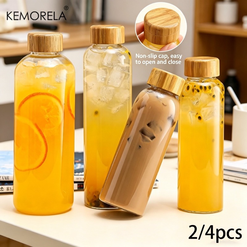 Outdoor Camping Activities For Adults - 2/4PCS Glass Sports Water Bottle with
