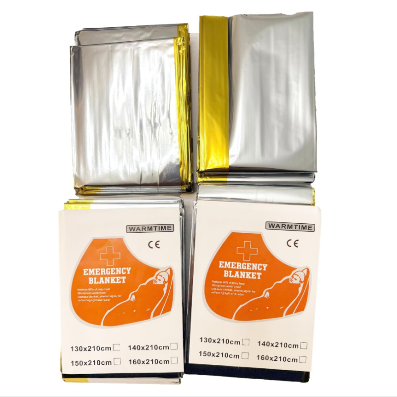 Emergency Mylar Blanket - 4 Pack Gold Silver Mylar Emergency