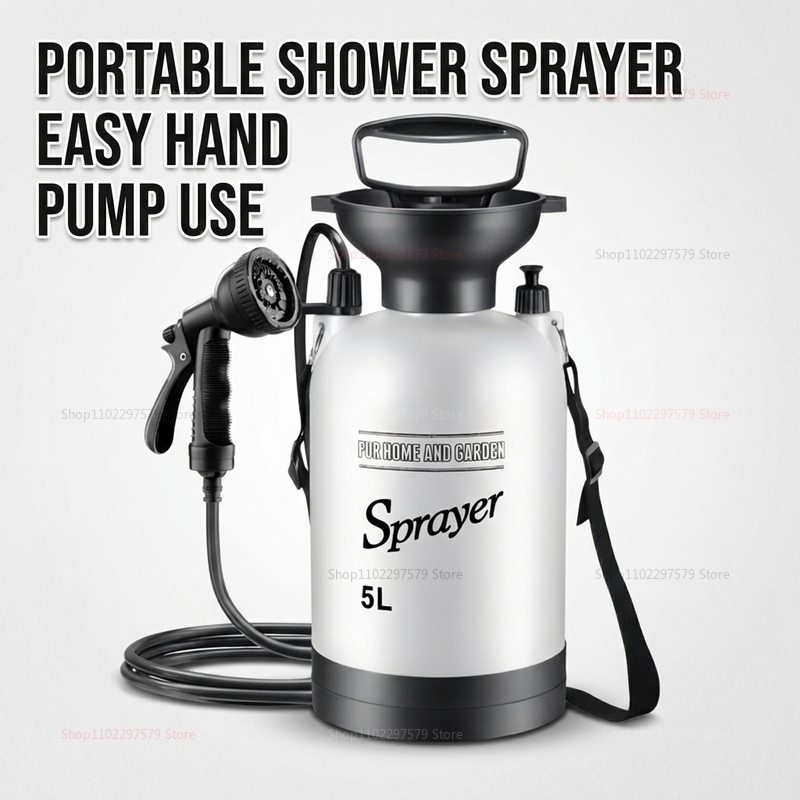 Outdoor Camping Showers - Portable Camping Shower 5L Manual Pump