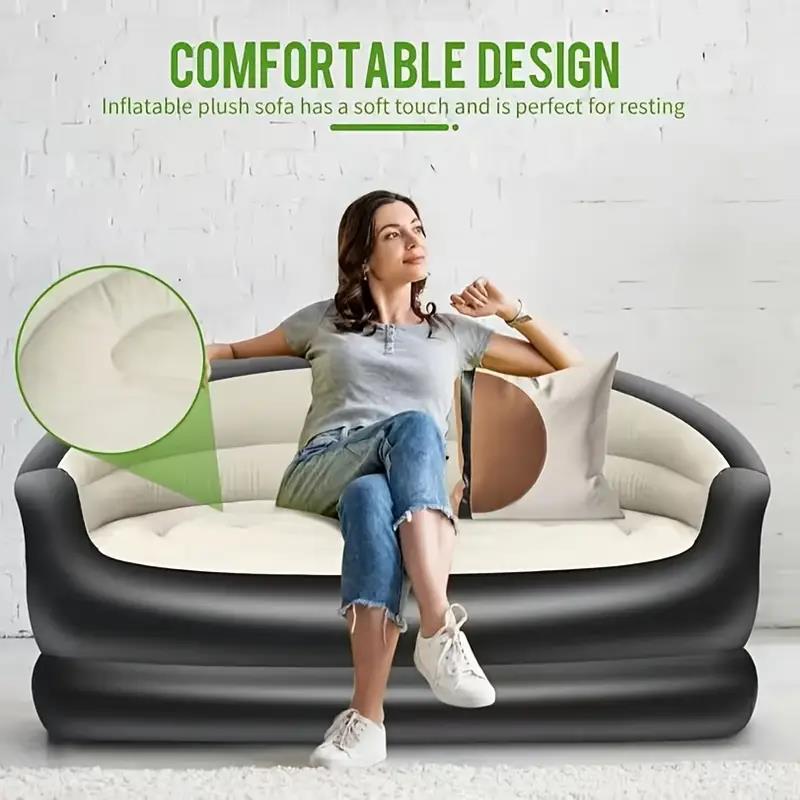 Outdoor Camping Recliner - Outdoor Portable Inflatable Bed, Lounging Double