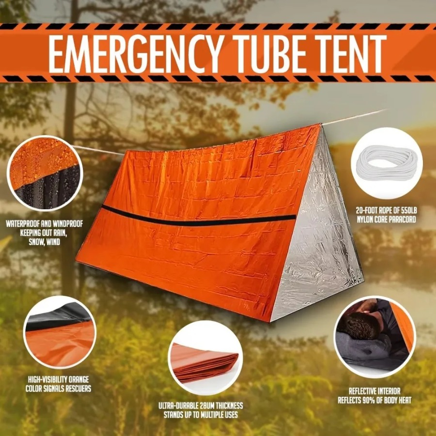 Emergency Mylar Blanket - 1PC Anti-rain Emergency Sleeping Bag -