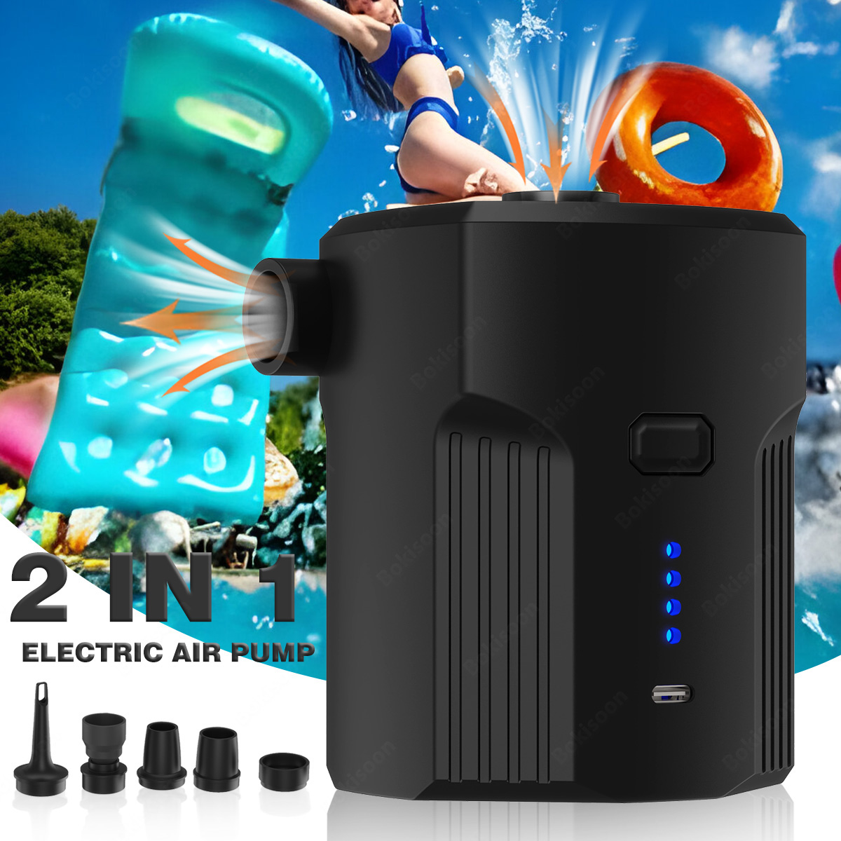 Outdoor Camping Floor Mat - Portable Electric Air Pump for Inflatables