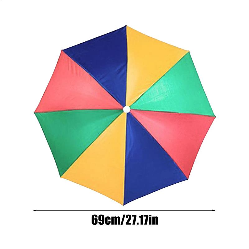 Outdoor Camping Activities For Adults - Foldable Head Wear Umbrella Hat Waterproof