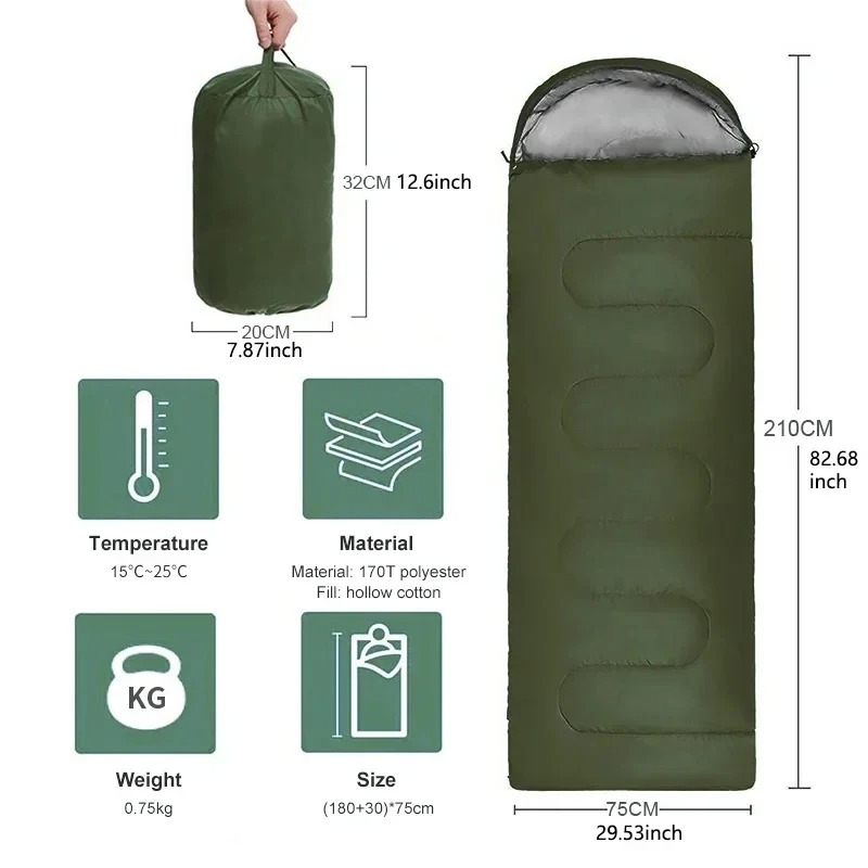 Outdoor Camping Winter - Camping Sleeping Bag Lightweight 4 Season