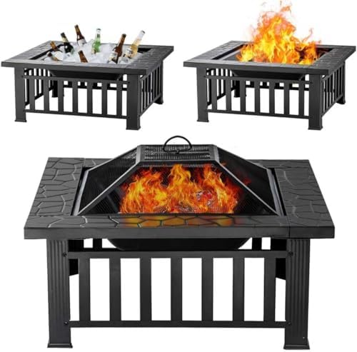 Outdoor Camping Fireplace - Fire Pit Table 32 Inch Square