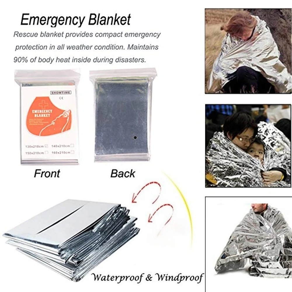 Emergency Mylar Blanket - 1/4pcs Emergency Mylar Thermal Blanket Foil