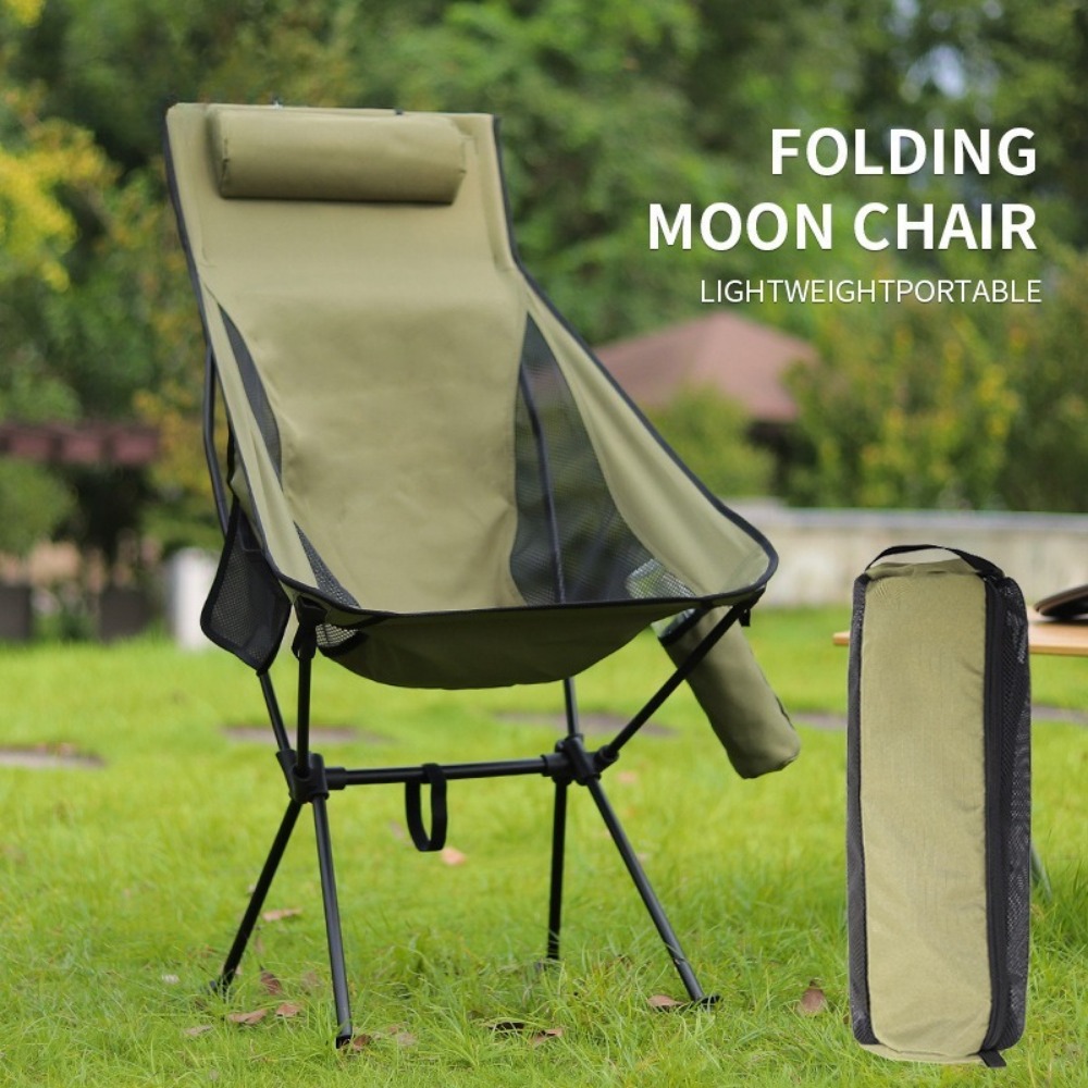 Outdoor Camping Recliner - Outdoor Folding Portable Moon Chair Recliner