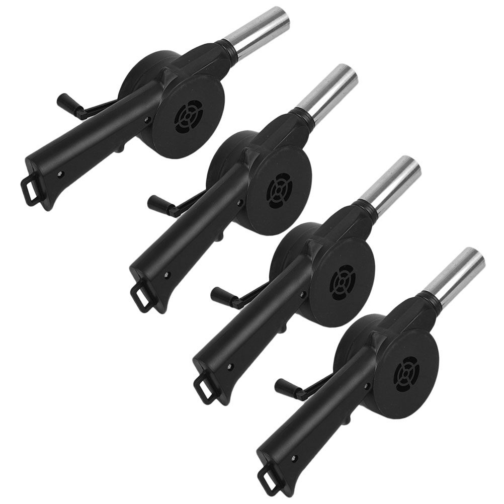 Outdoor Camping Fireplace - 4Pcs Hand Crank Barbecue Fan Blower