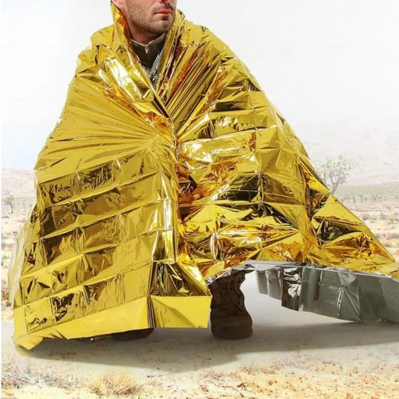 Emergency Mylar Blanket - Outdoor Emergency Thermal Blanket Waterproof Windproof