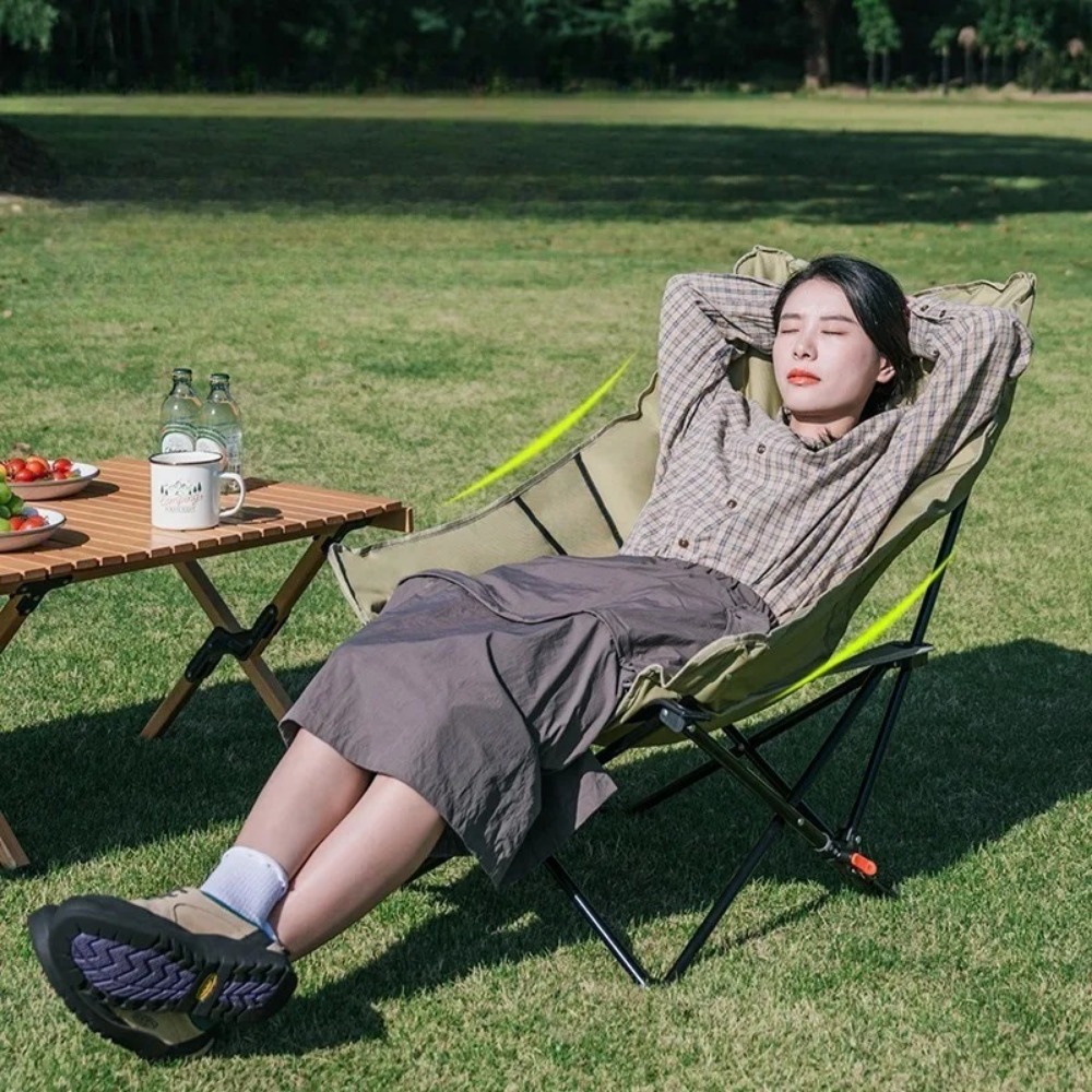 High-back Portable Moon Foldin - огляд і ціна Outdoor Camping Recliner