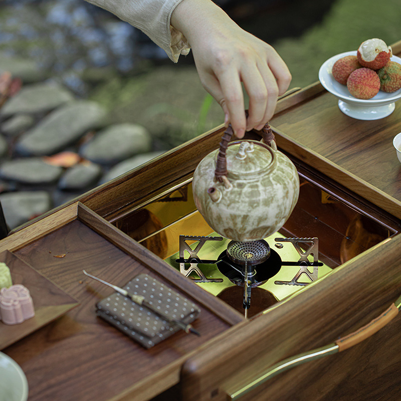 Walnut fireplace tea making ca - огляд і ціна Outdoor Camping Fireplace