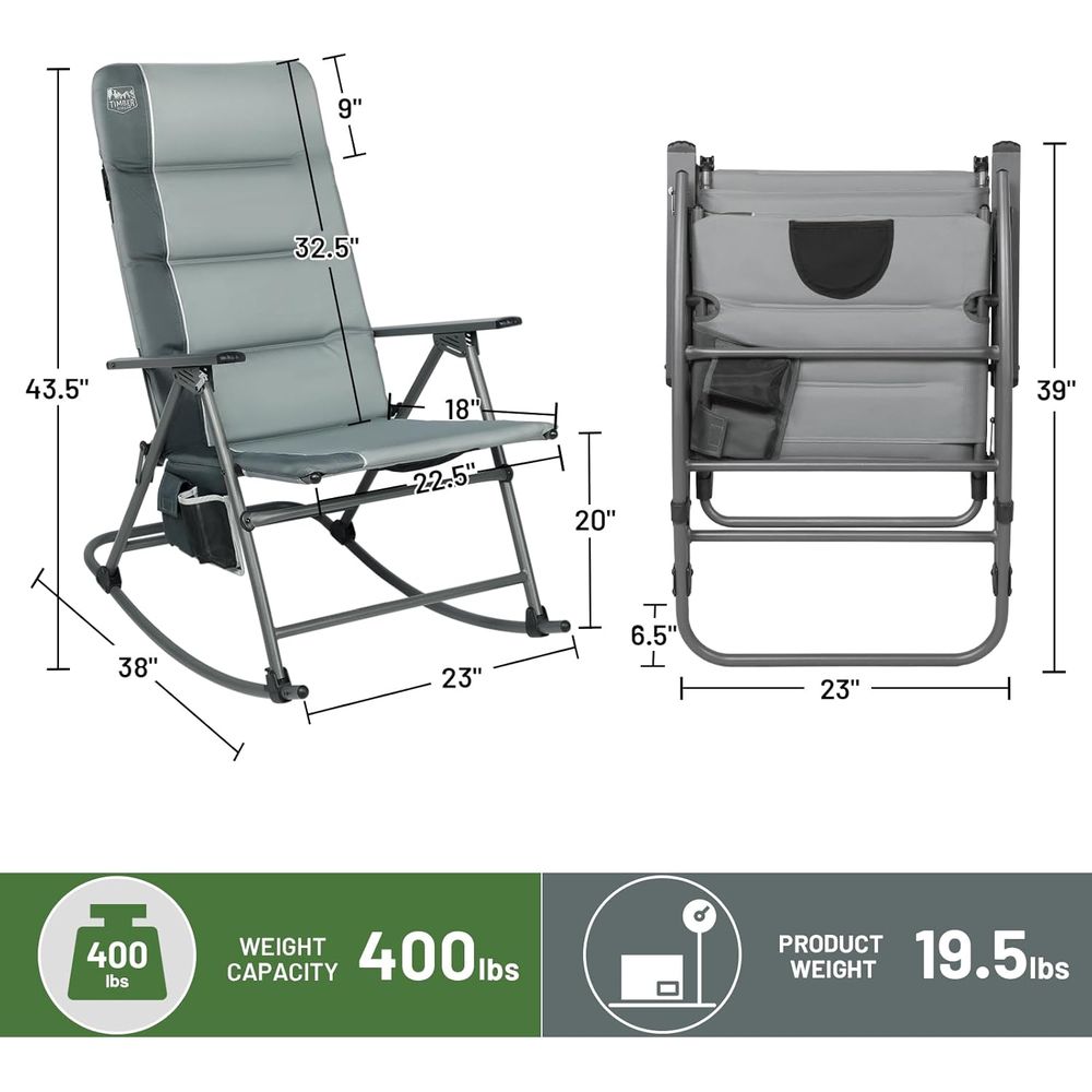 Oversized olding Rocking Campi - огляд і ціна Outdoor Camping Rocker