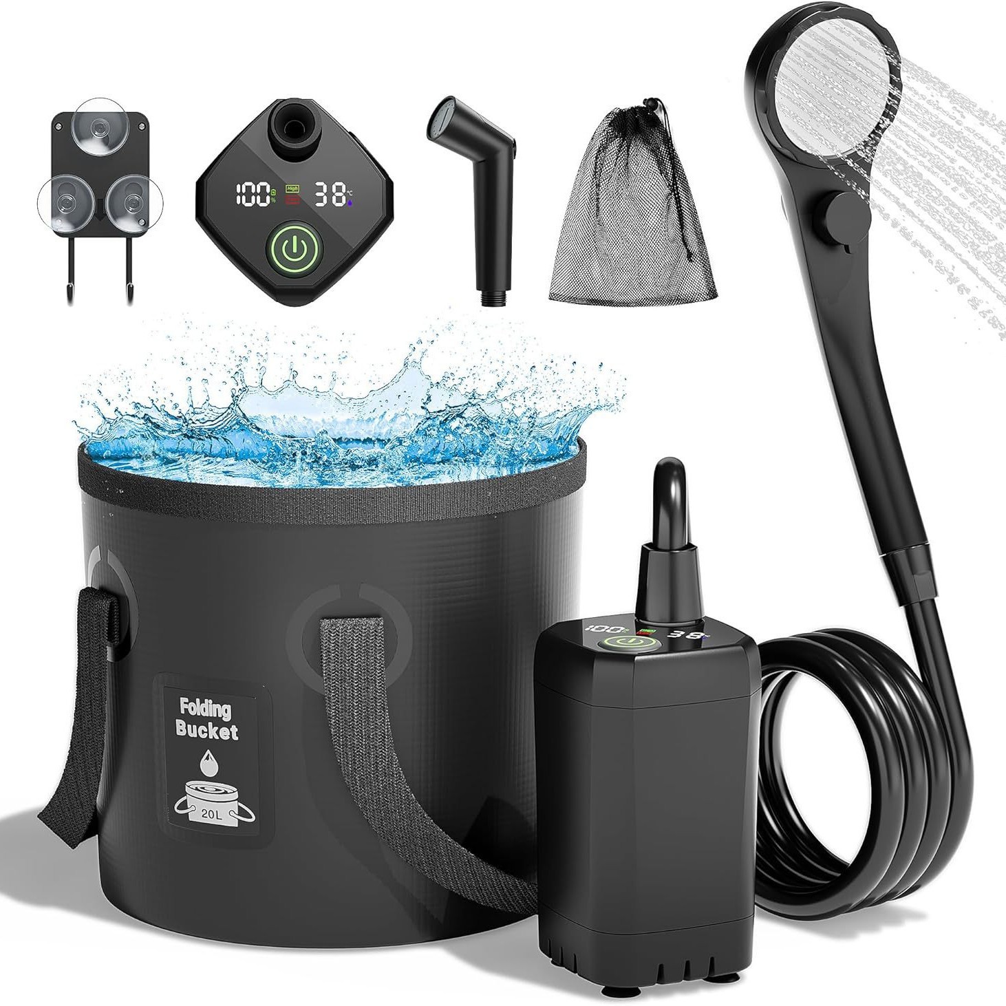 Portable Self-Priming Electric - огляд і ціна Outdoor Camping Showers