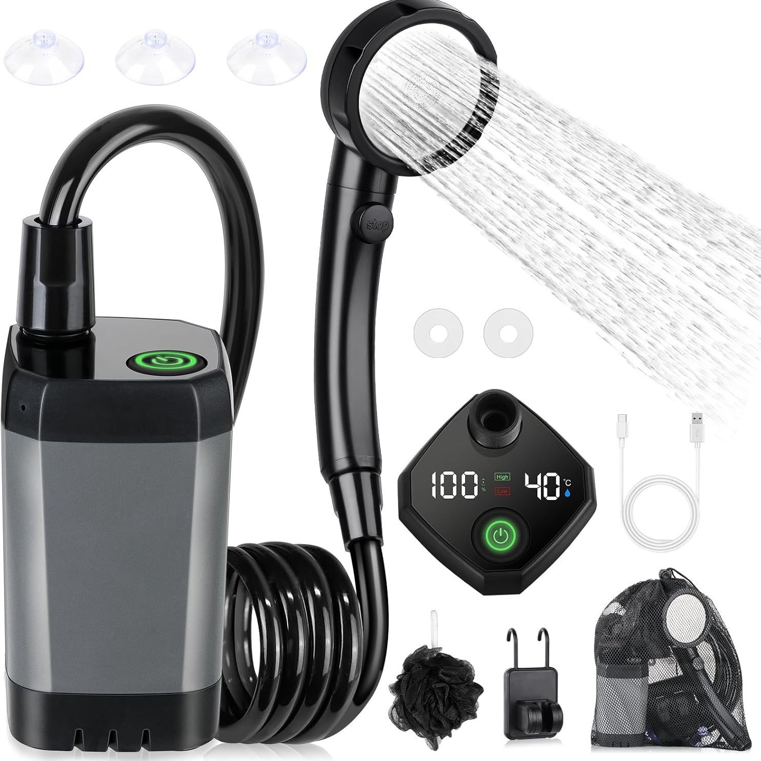 Portable Self-Priming Electric - огляд і ціна Outdoor Camping Showers