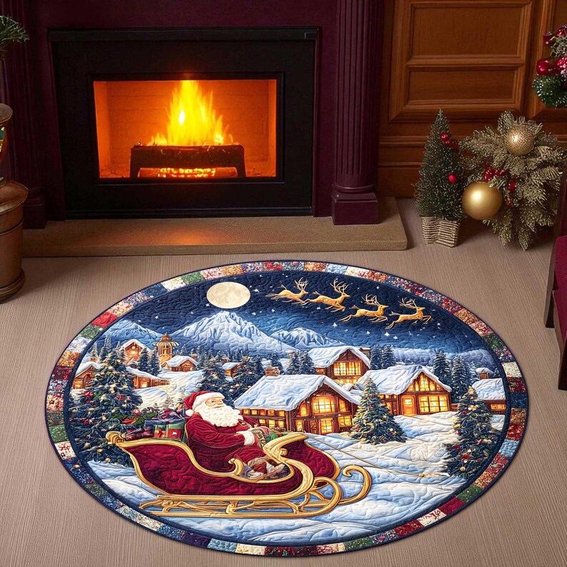 Santa Sleigh Christmas Round D - огляд і ціна Outdoor Camping Decor Ideas