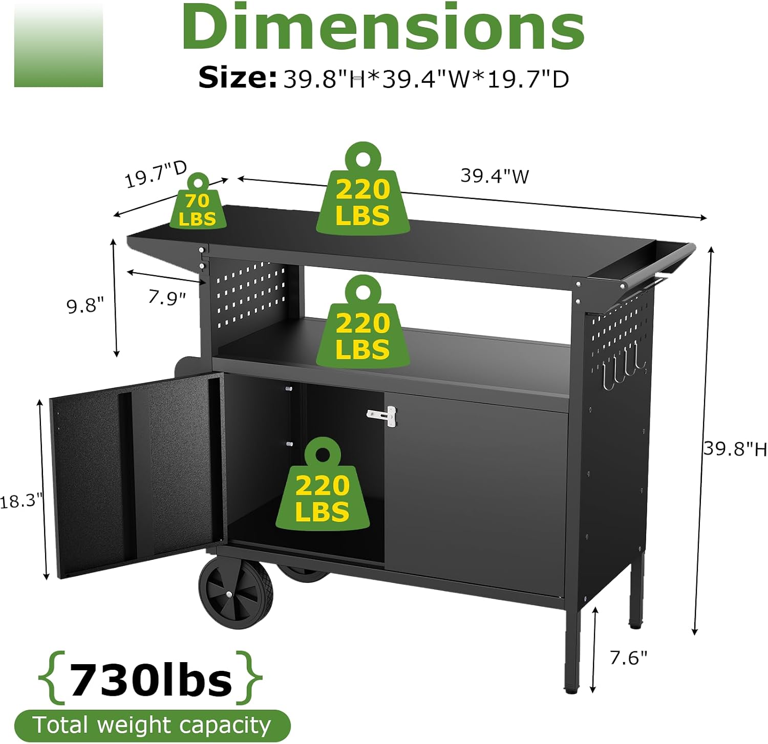 Outdoor Grill Cart Table With  - огляд і ціна Outdoor Camping Grill
