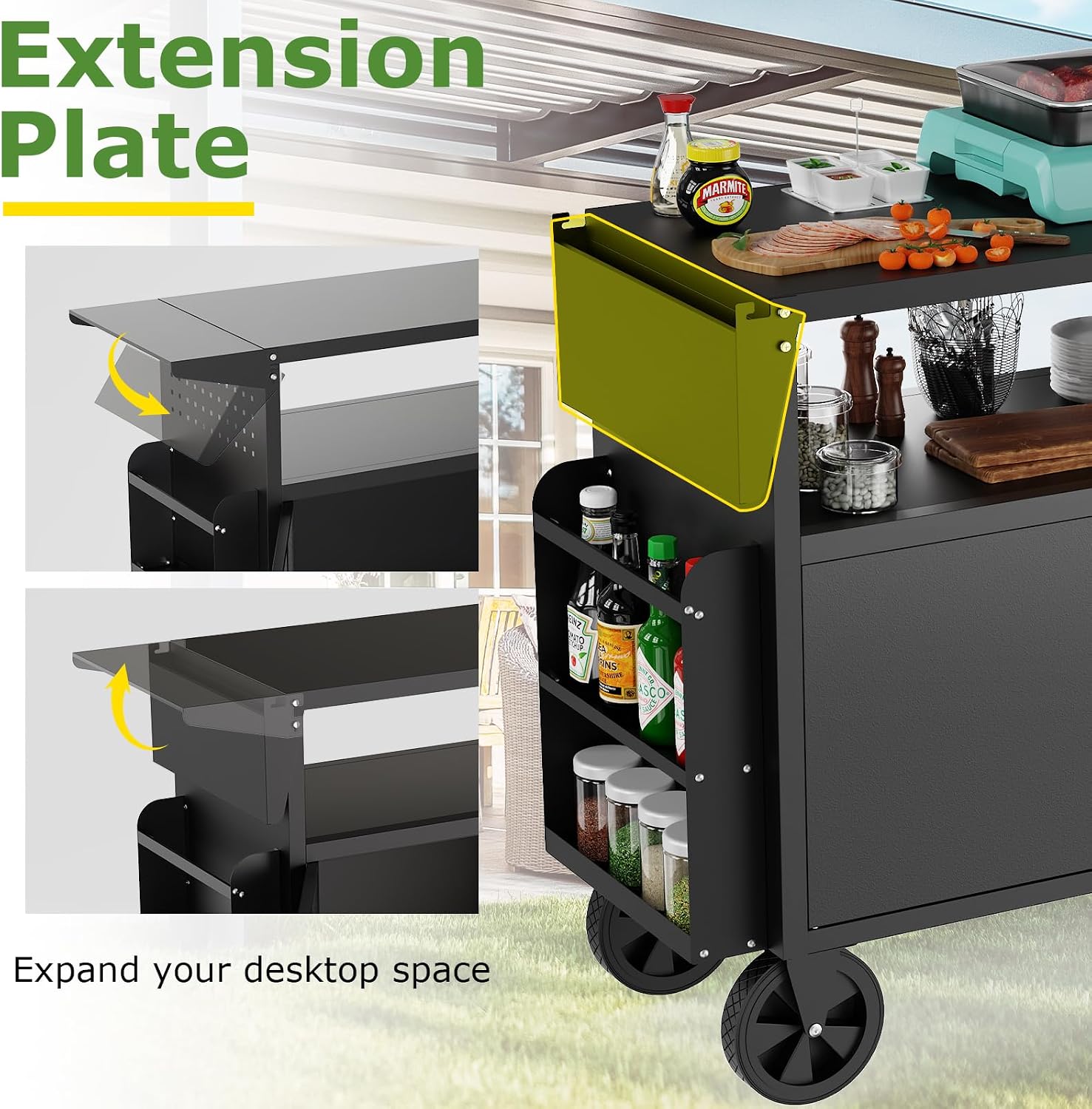Outdoor Grill Cart Table With  - огляд і ціна Outdoor Camping Grill