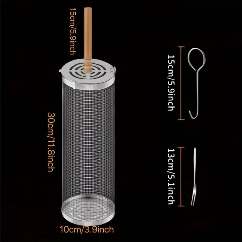 Round Barbecue Grill Basket Se - огляд і ціна Outdoor Camping Grill