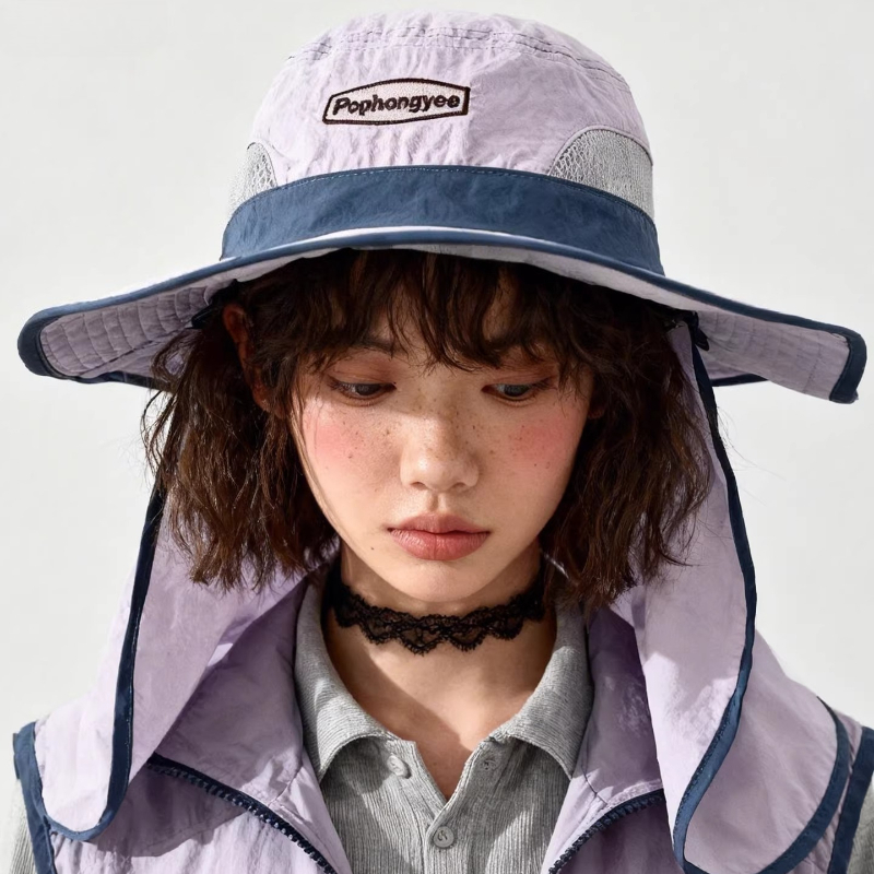 Fashion Contrast Stitching Mes - огляд і ціна Camping Outdoor Quick Drying Sun Neck Protection Cap Hat