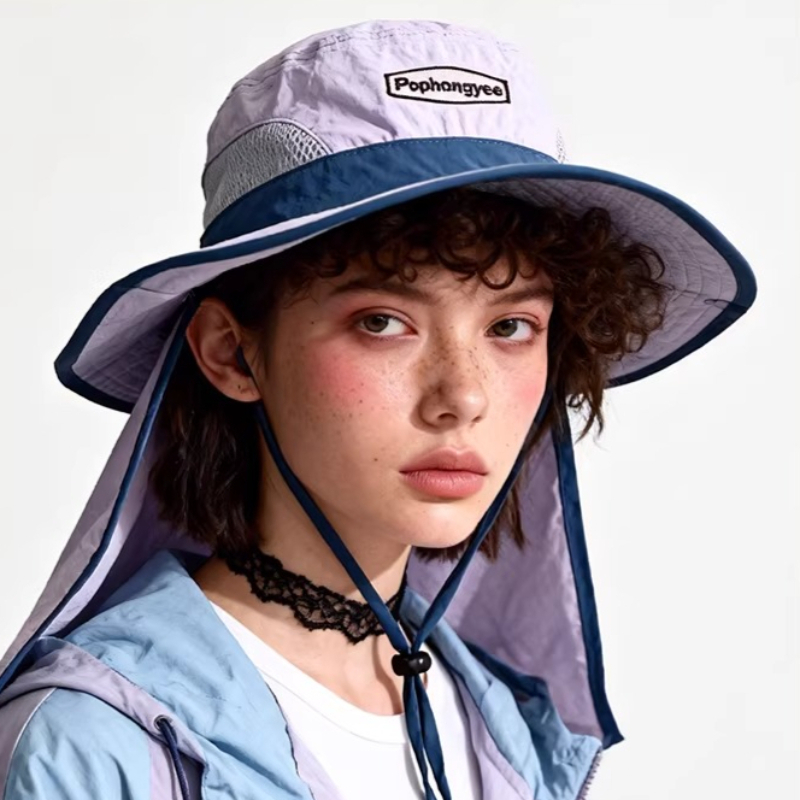 Fashion Contrast Stitching Mes - огляд і ціна Camping Outdoor Quick Drying Sun Neck Protection Cap Hat
