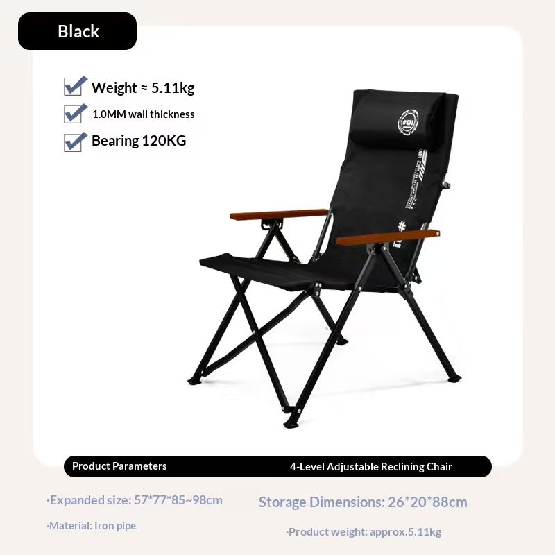 Folding High Back Beach Campin - огляд і ціна Outdoor Camping Recliner