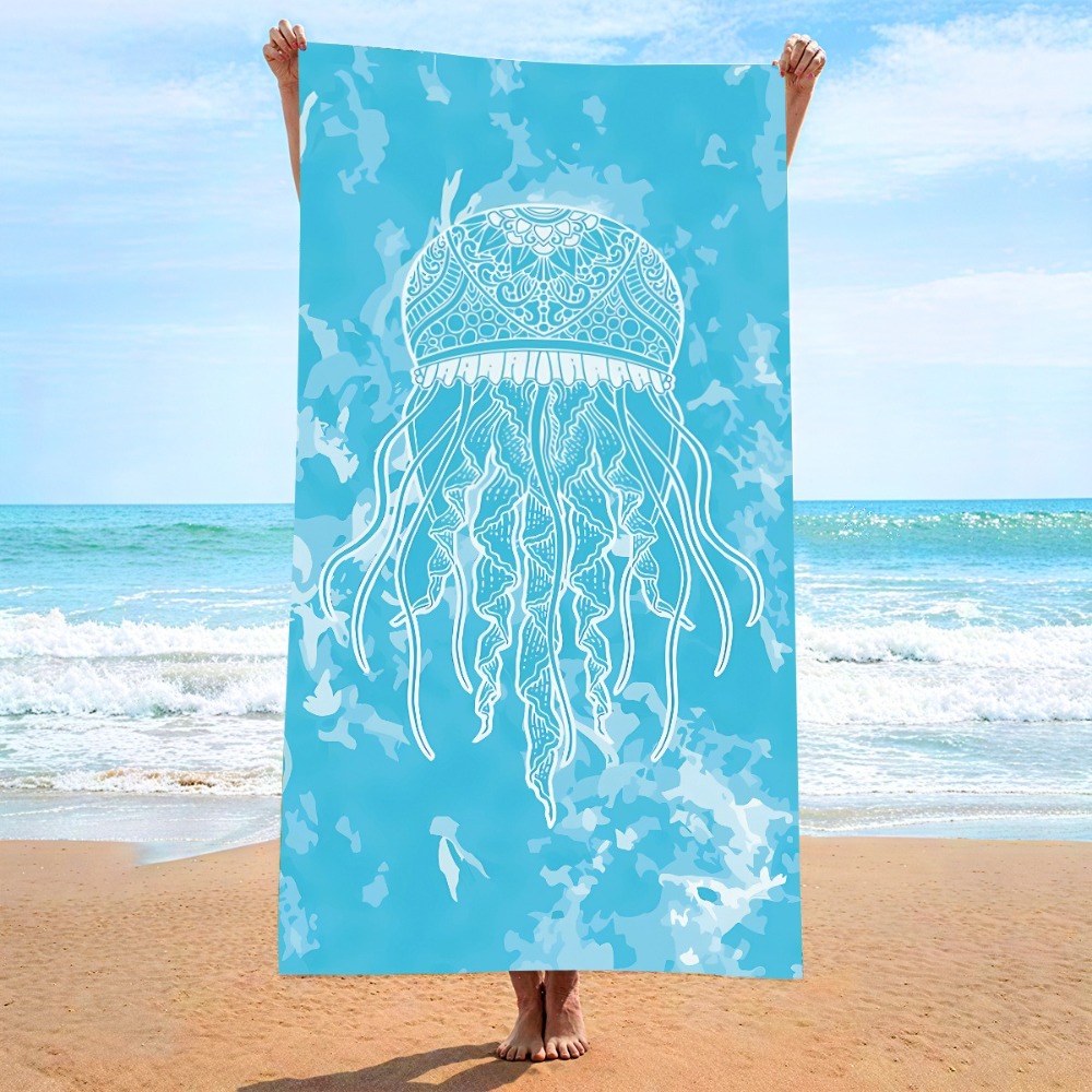 27.5x55inch Blue Ocean Jellyfi - огляд і ціна Camp Towel Microfiber