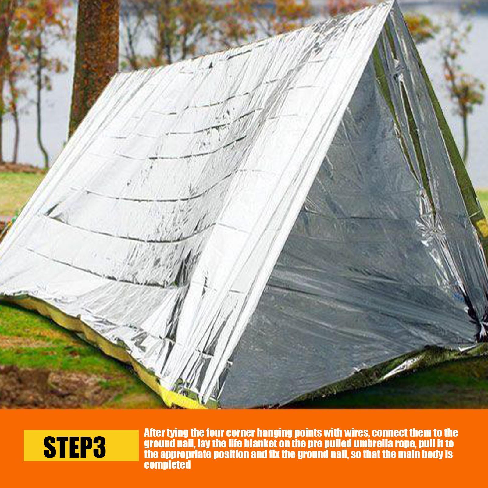 1PC Emergency Blanket Windproo - огляд і ціна Survival Kit