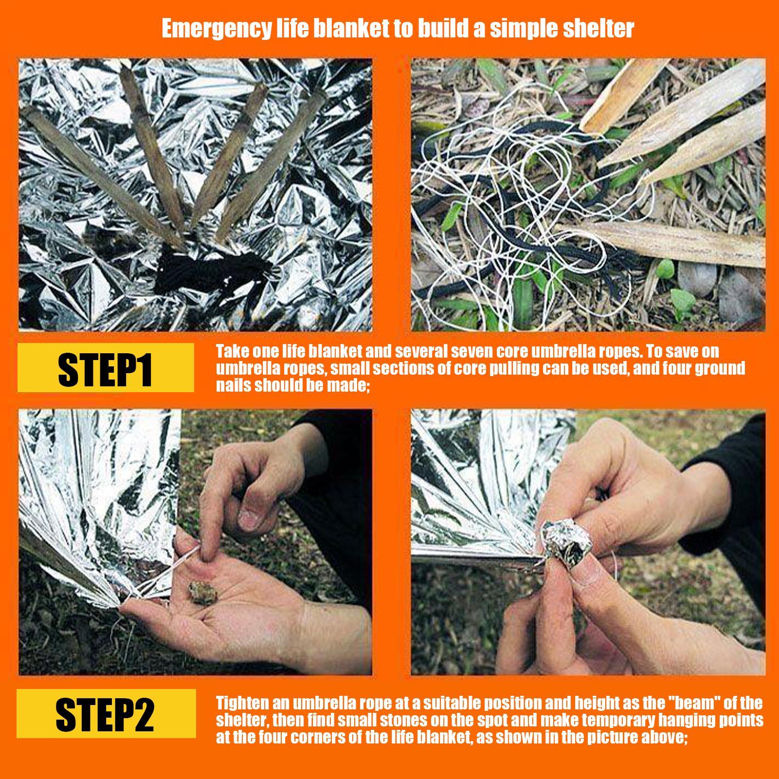 1PC Emergency Blanket Windproo - огляд і ціна Survival Kit
