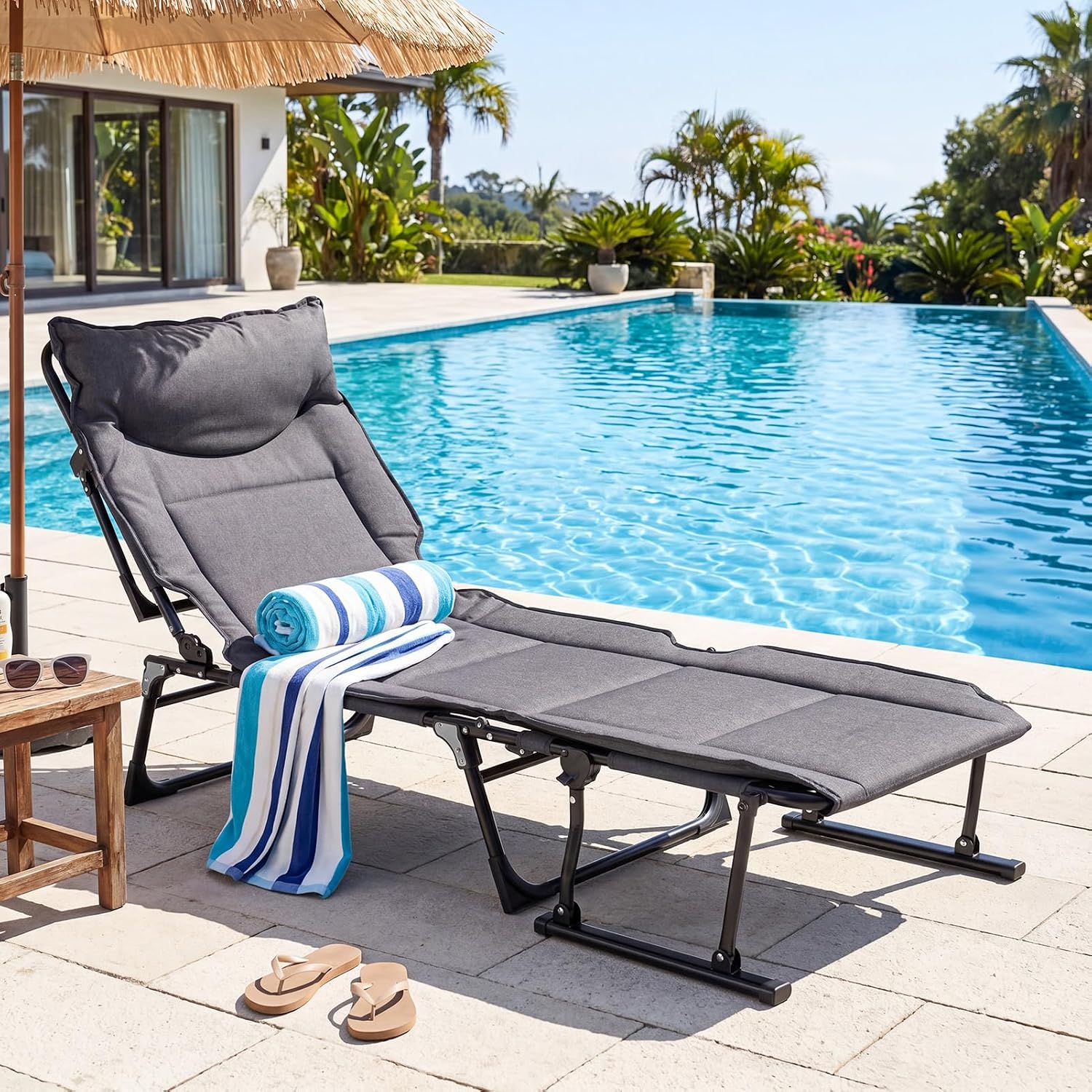 Folding Patio Lounge Chair Set - огляд і ціна Outdoor Camping Recliner