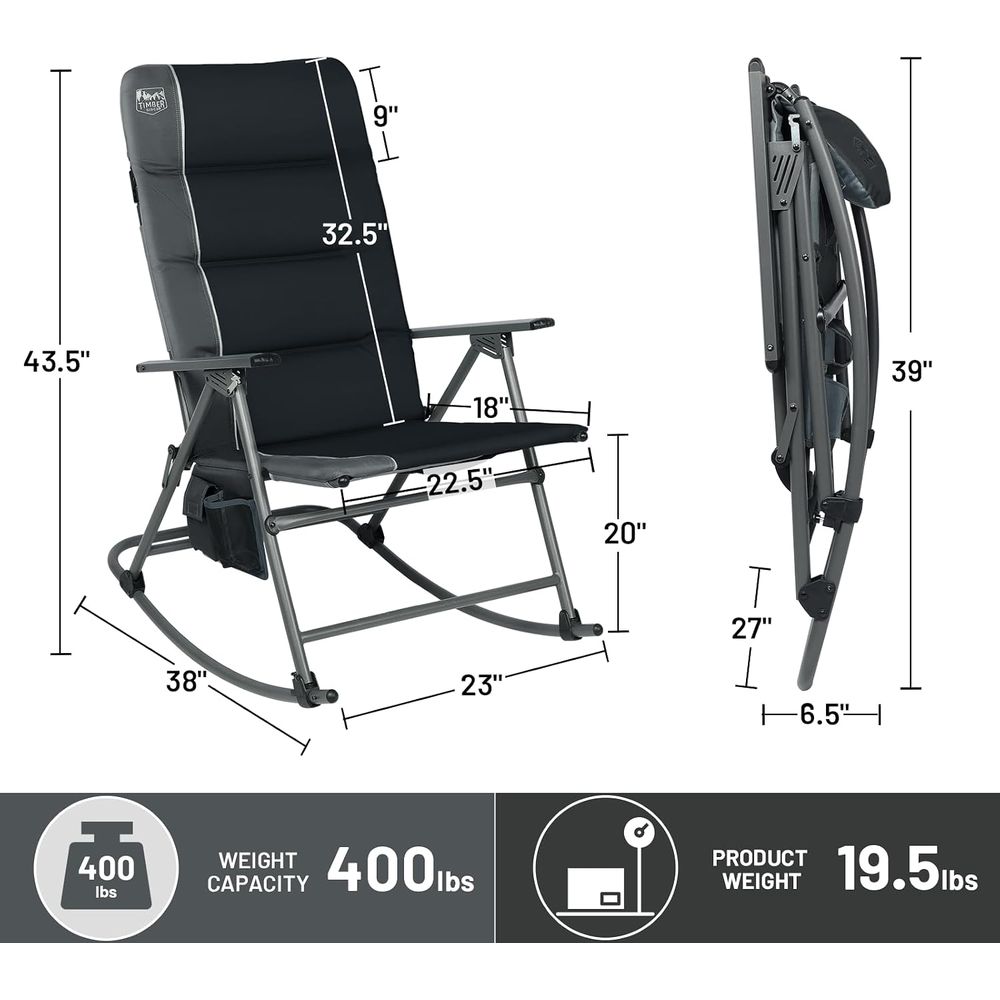 Oversized olding Rocking Campi - огляд і ціна Outdoor Camping Rocker