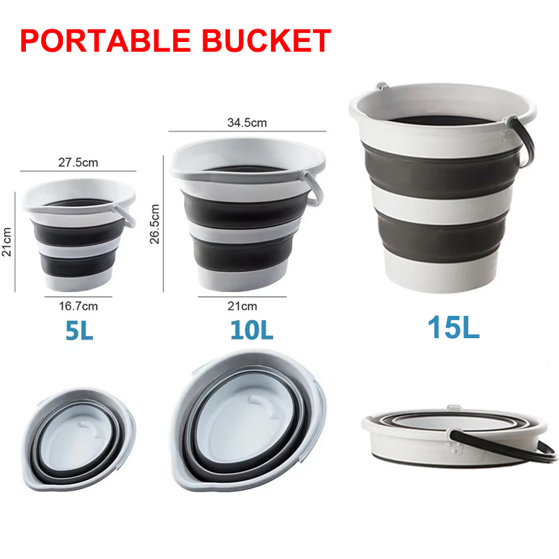 Collapsible Bucket 5L-15L Stri - огляд і ціна Outdoor Camping Bin