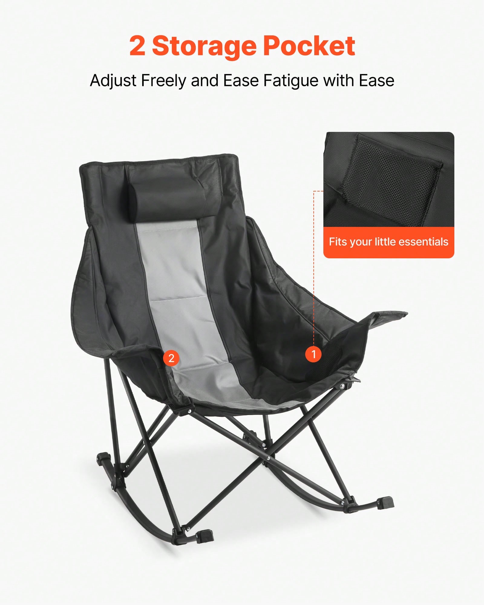 Rocking Camping Chair, Portabl - огляд і ціна Outdoor Camping Rocker