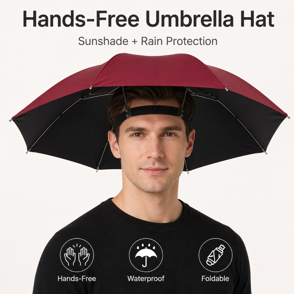 Foldable Head Umbrella Hat Han - огляд і ціна Outdoor Camping Hat