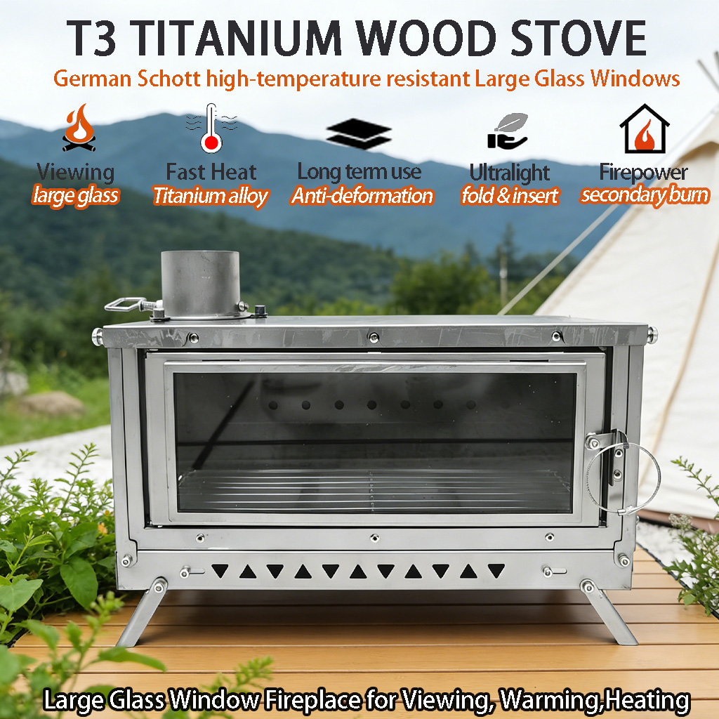 DANCHEL T3 Titanium Tent Stove - огляд і ціна Outdoor Camping Fireplace