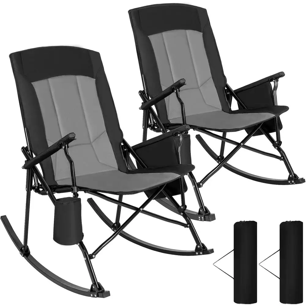 High-Back Portable Rocking Cha - огляд і ціна Outdoor Camping Rocker