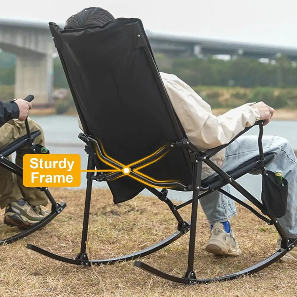 High-Back Portable Rocking Cha - огляд і ціна Outdoor Camping Rocker
