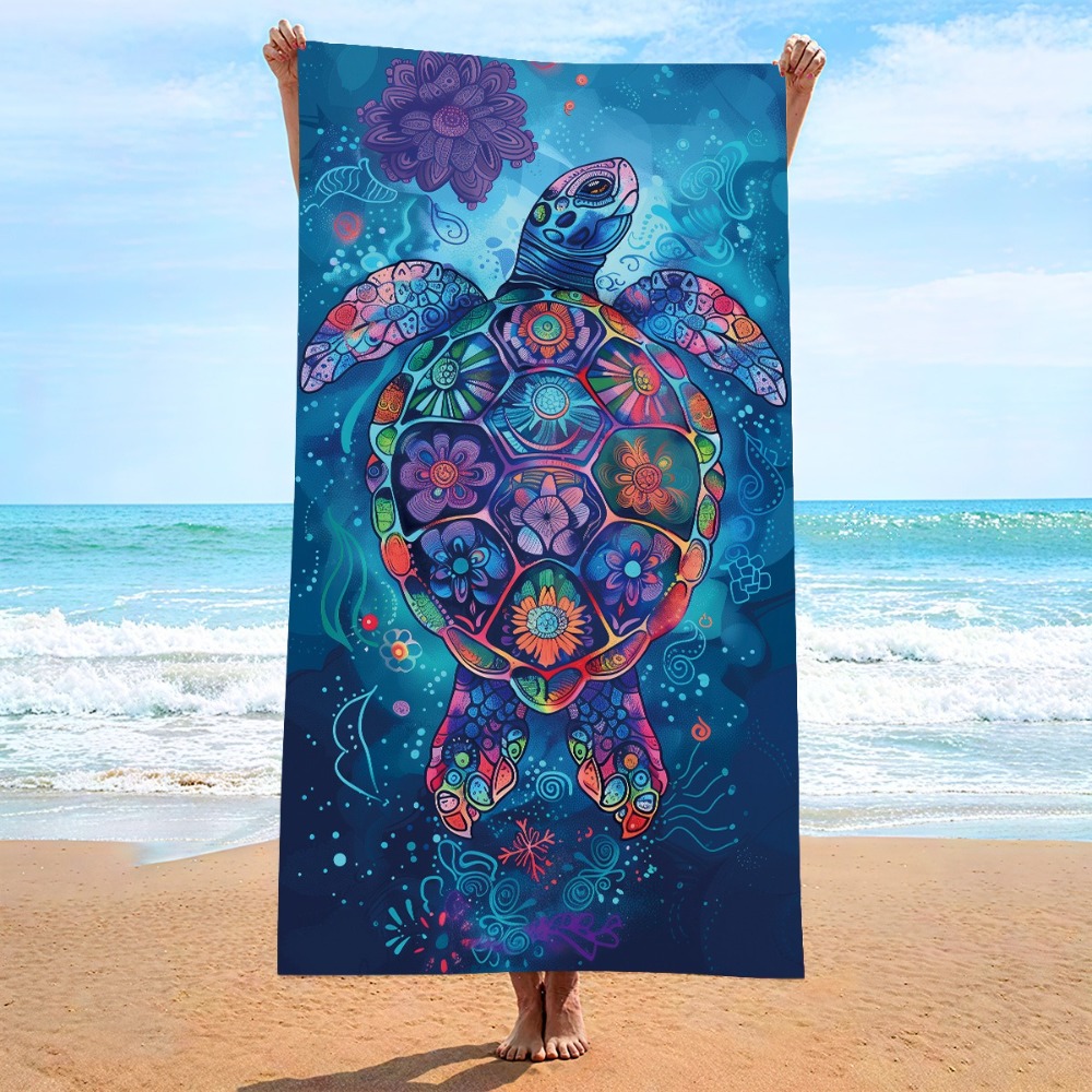 Colorful Sea Turtle Beach Towe - огляд і ціна Camp Towel Microfiber