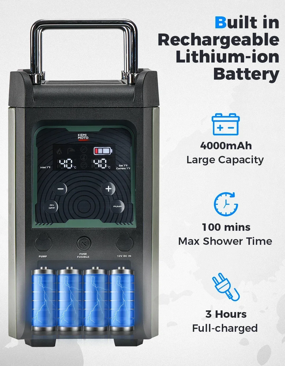 KEMIMOTO Water Heater Portable - огляд і ціна Outdoor Camping Showers