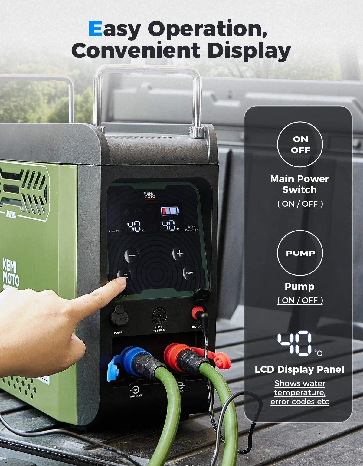 KEMIMOTO Water Heater Portable - огляд і ціна Outdoor Camping Showers