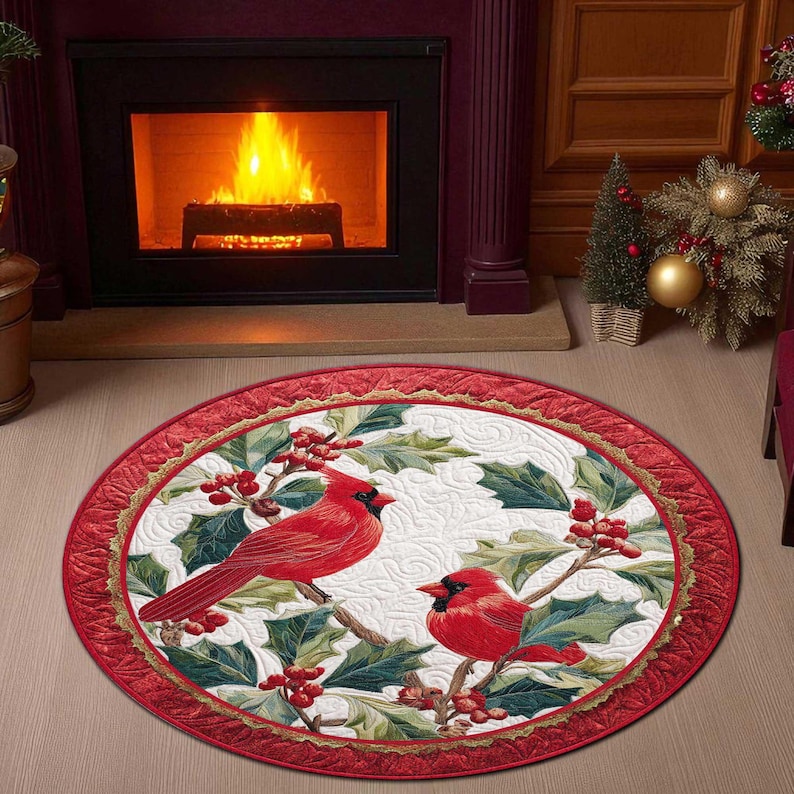Cardinal Bird Christmas Round  - огляд і ціна Outdoor Camping Decor Ideas