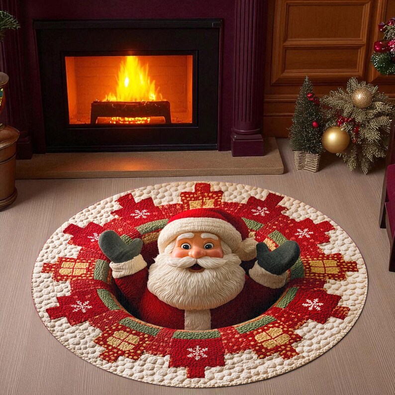 Christmas Santa Claus Round Do - огляд і ціна Outdoor Camping Decor Ideas
