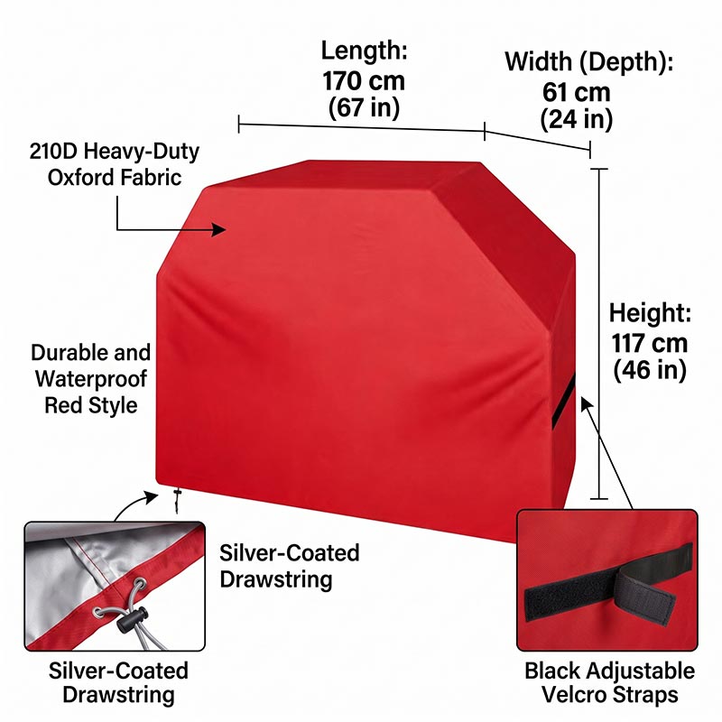 210D BBQ Cover Dustproof Water - огляд і ціна Outdoor Camping Grill