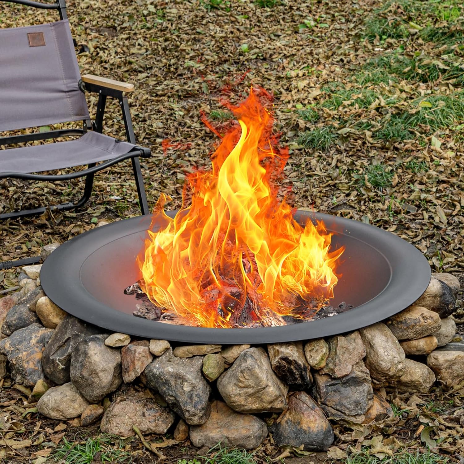 35 Inch Steel Fire Pit Bowl He - огляд і ціна Outdoor Camping Fireplace