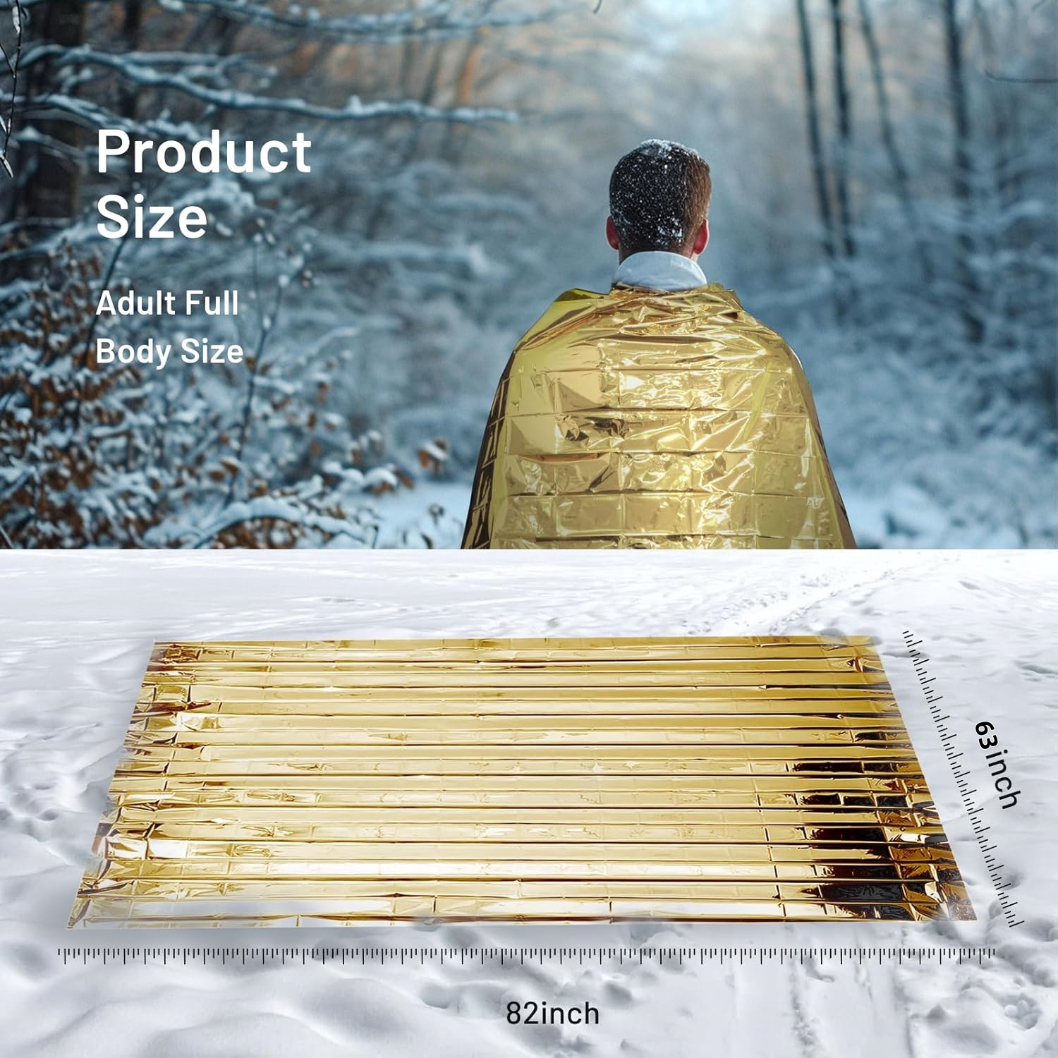 5-30Pc Outdoor Emergency Gold- - огляд і ціна Emergency Mylar Blanket