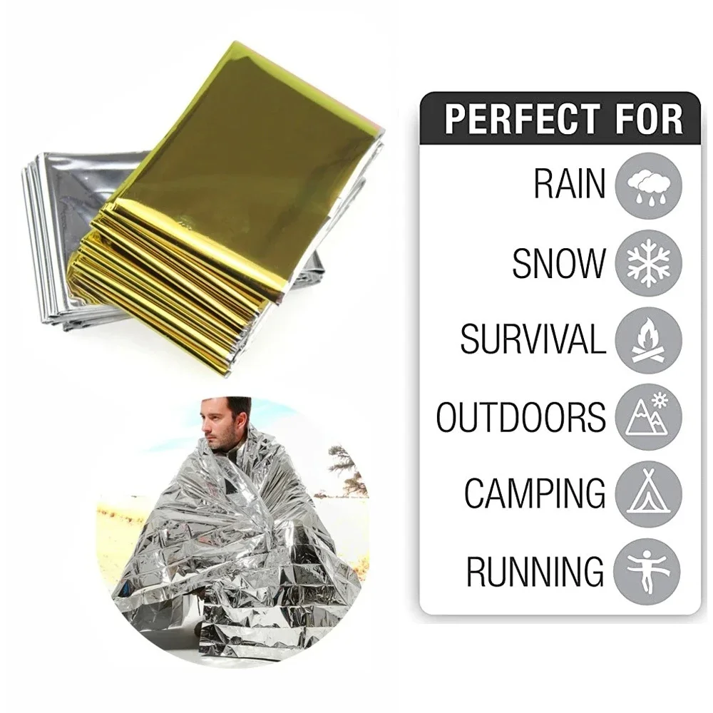 5Pcs Emergency Thermal Blanket - огляд і ціна Emergency Mylar Blanket