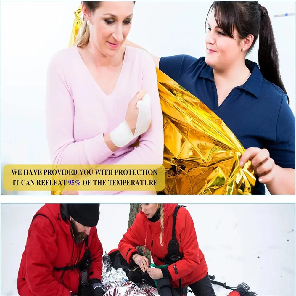 5Pcs Emergency Thermal Blanket - огляд і ціна Emergency Mylar Blanket
