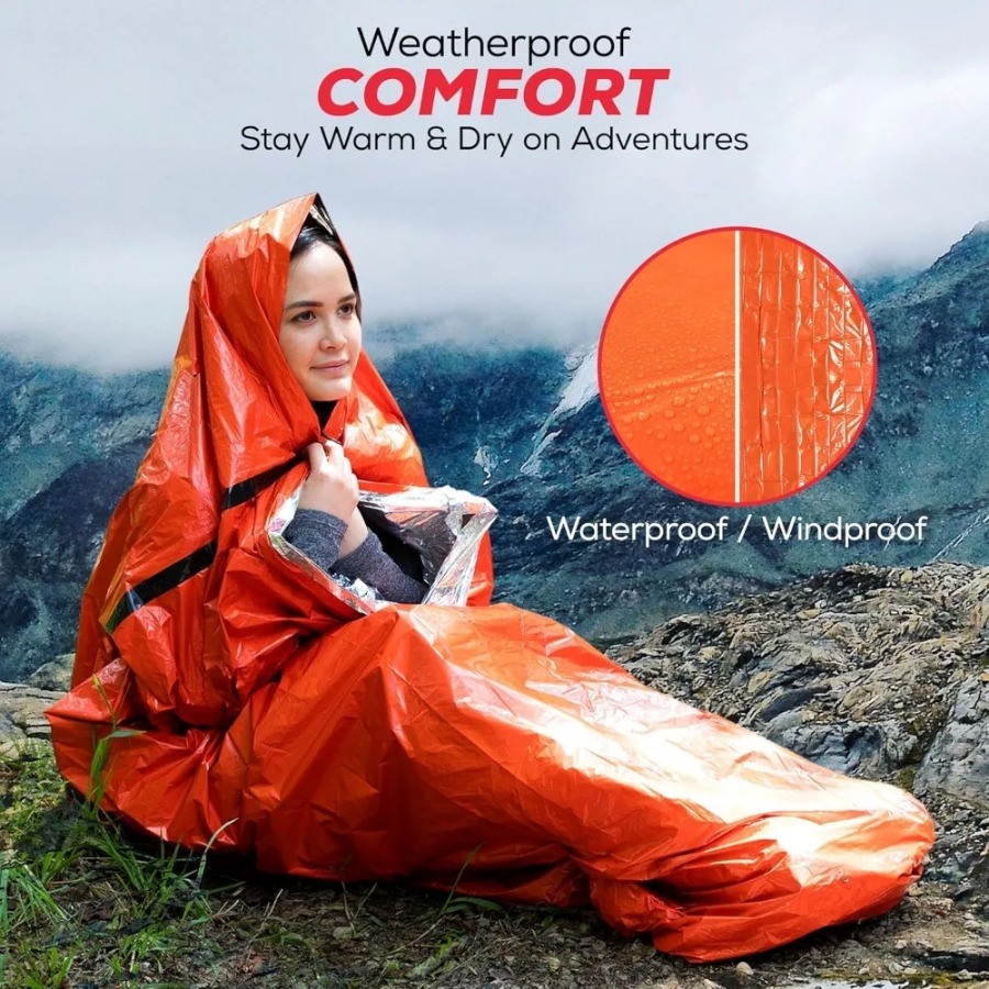 1PC Anti-rain Emergency Sleepi - огляд і ціна Emergency Mylar Blanket